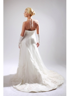 Romantic Halter Maternity Bridal Gown for Large Size SOV110015