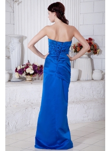 Royal Blue Long Column Bridesmaid Dress Cheap IMG_7156