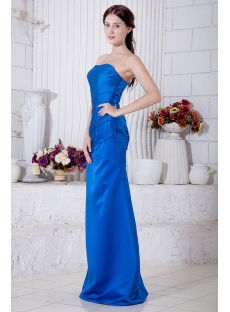 Royal Blue Long Column Bridesmaid Dress Cheap IMG_7156