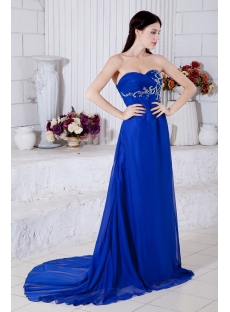 Royal Floor Length Chiffon Empire Maternity Dresses for Special Occasions IMG_7386