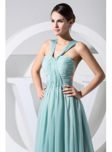 Sage Green Illusion Open Back Sexy Evening Dress WD1-028