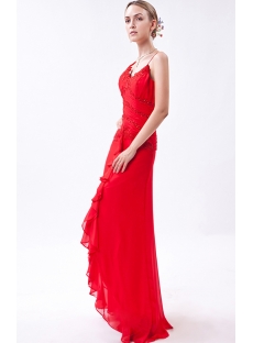 Spaghetti Straps Red High Low Prom Dresses 2013 IMG_1035
