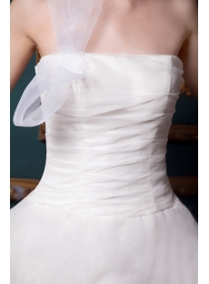 Strapless 2013 Stylish Elegant Ruffle Wedding Dress IMG_1520