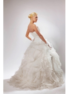 Strapless Ball Gown Wedding Dresses 2013 with Ruffle SOV110019