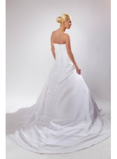 Strapless Long Beautiful Western Bridal Gown with Chapel Train SOV110018