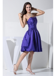 Strapless Royal Blue Short Quinceanera Dress WD1-009