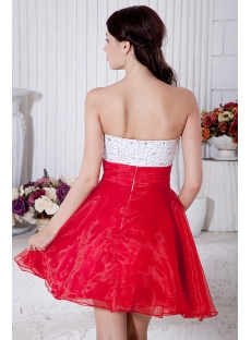 Sweetheart White and Red Colorful Short Quinceanera Dresses IMG_7119
