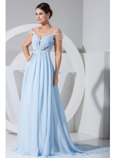 Turquoise Fashionable Illusion Sexy Mother of Bride Dress WD1-039