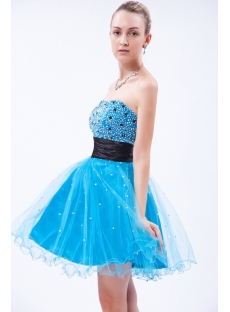 Turquoise and Black Sweet 16 Gown IMG_9568