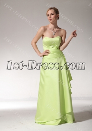 Green Long Junior Bridesmaid Dress with Sweetheart bmjc890108