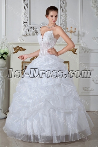 Illusion Sexy Beach Wedding Ball Gown Dress IMG_1560