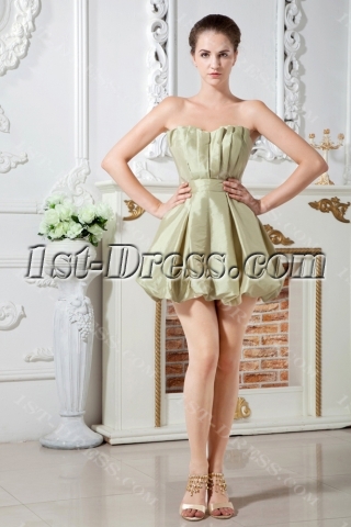 Sage Short Junior Prom Dresses with Sweetheart IMG_1802