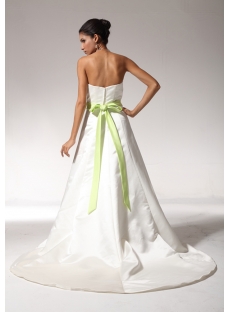 2012 Sweetheart Beach Wedding Dresses with Green Color bdjc891208