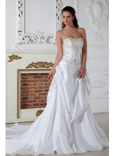 A-line Princess Satin Plus Size Bridal Gowns IMG_1467