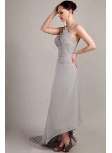 Asymmetrical High-low Hem Gray 2013 Prom Dress with Train IMG_3436