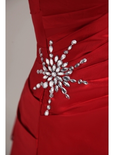 Beach Spaghetti Straps Bridesmaid Dresses Red Long IMG_3070
