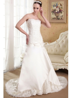 Beautiful Bridal Gown Wedding with Drop Waist IMG_3673