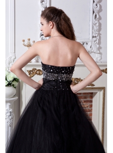 Black and White Pretty Quinceanera Dress 2013 with Flower IMG_1848