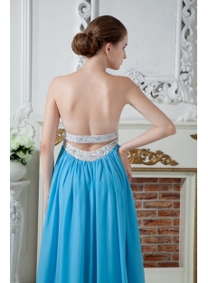 Blue Sexy Open Back Maternity Prom Dress IMG_1845