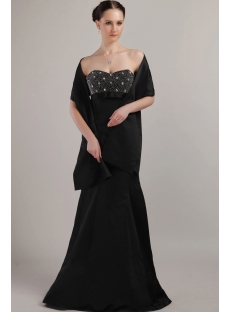 Charming Formal Black Mother of Bride Dress with Shawl IMG_3131