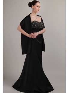 Charming Formal Black Mother of Bride Dress with Shawl IMG_3131