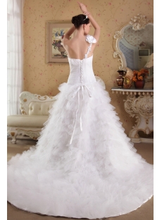 Charming One Shoulder Princess Wedding Gown Dress IMG_3604