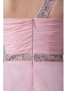 Cheap Pink One Shoulder Graduation Dress for College IMG_1883