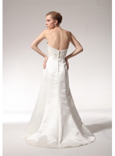 Cheap Simple Sheath Wedding Dresses 2011 with Sweep Train bdjc891008