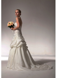 Embroidery Pick up Romantic Wedding Dresses bdjc890408