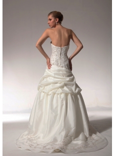 Embroidery Pick up Romantic Wedding Dresses bdjc890408