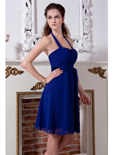 Fancy Halter Royal Blue Short Cocktail Dress IMG_2046