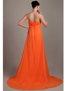 Orange Pregnant Plus Size Empire Prom Dress IMG_3404