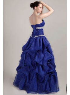 Royal Blue 15 Quince Dress with Floral IMG_3453