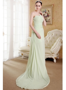 Sage High-low Hem Celebrity Gown with Train IMG_3653