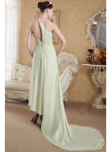 Sage High-low Hem Celebrity Gown with Train IMG_3653