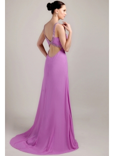 Sexy Lilac Bridesmaid Dresses with Open Back IMG_3346