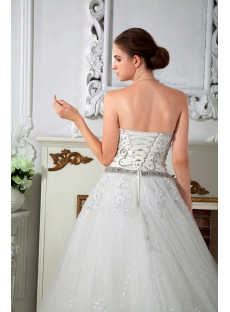 Shine Strapless Princess Ball Gown Wedding Dresses IMG_1634