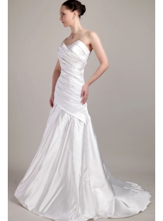 Simple Long Mature Bridal Gowns with Train IMG_3095