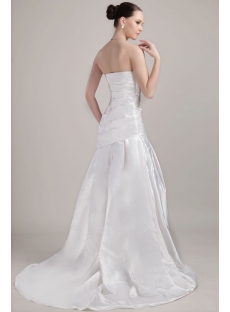 Simple Long Mature Bridal Gowns with Train IMG_3095