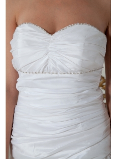 Split Front Ivory Sweetheart Casual Beach Wedding Dresses IMG_142