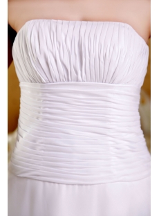 Strapless Elegant Tea Length Short Bridal Gown IMG_3663