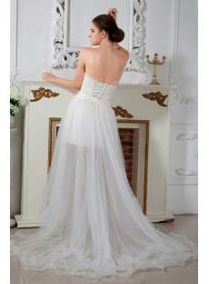 Strapless High Low Wedding Dresses 2013 with Front Split IMG_1679