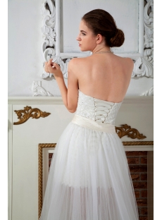 Strapless High Low Wedding Dresses 2013 with Front Split IMG_1679