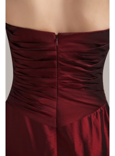 Strapless Long Burgundy Inexpensive Bridesmaid Gowns under $100 IMG_3053