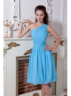 Turquoise One Shoulder Summer Homecoming Dress IMG_1863