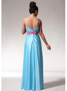 Turquoise and Hot Pink Modern Beach Bridesmaid Dresses bmjc890208