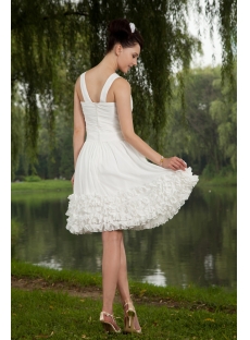 V-neckline Short White Cute Sweet 16 Dress IMG_0719