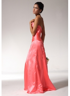 Water Melon Strapless Formal Evening Dress with Corset Back bmjc890508