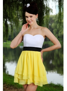 Yellow Colorful Sweet 16 Dress Mini IMG_0731