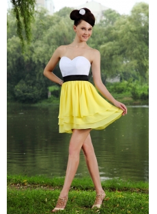 Yellow Colorful Sweet 16 Dress Mini IMG_0731